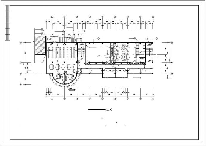 小学多功能教学楼规划设计建筑施工cad图，共十一张_图1