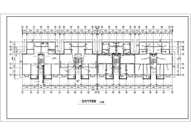 六层住宅楼电气设计CAD平面图-图二