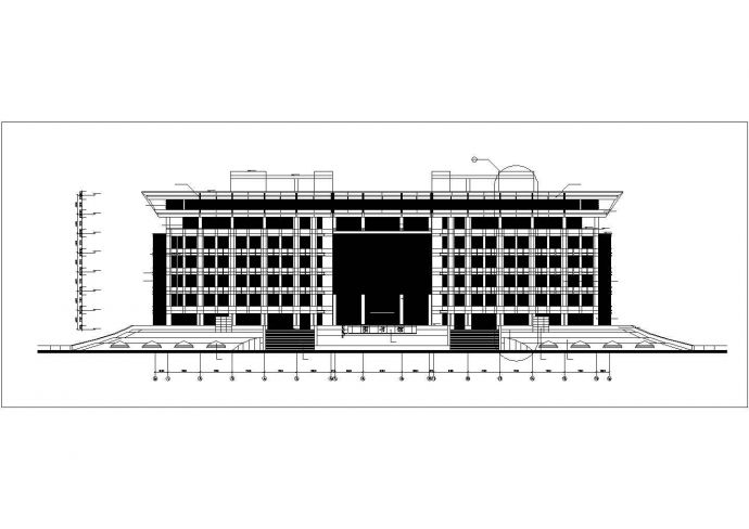 南京xxx大学2.8万平米8层框架结构图书馆全套建筑设计CAD图纸_图1