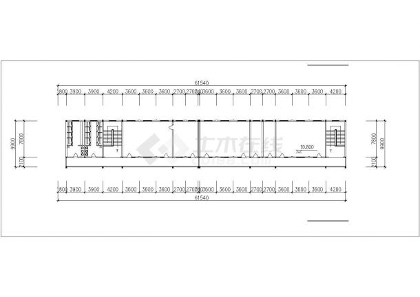 成都某中学4900平米4层框架实验楼全套平面设计CAD图纸-图二