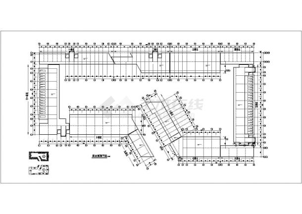 成都xx大学1.5万平米6层框架结构宿舍楼平面设计CAD图纸（含地下室）-图一