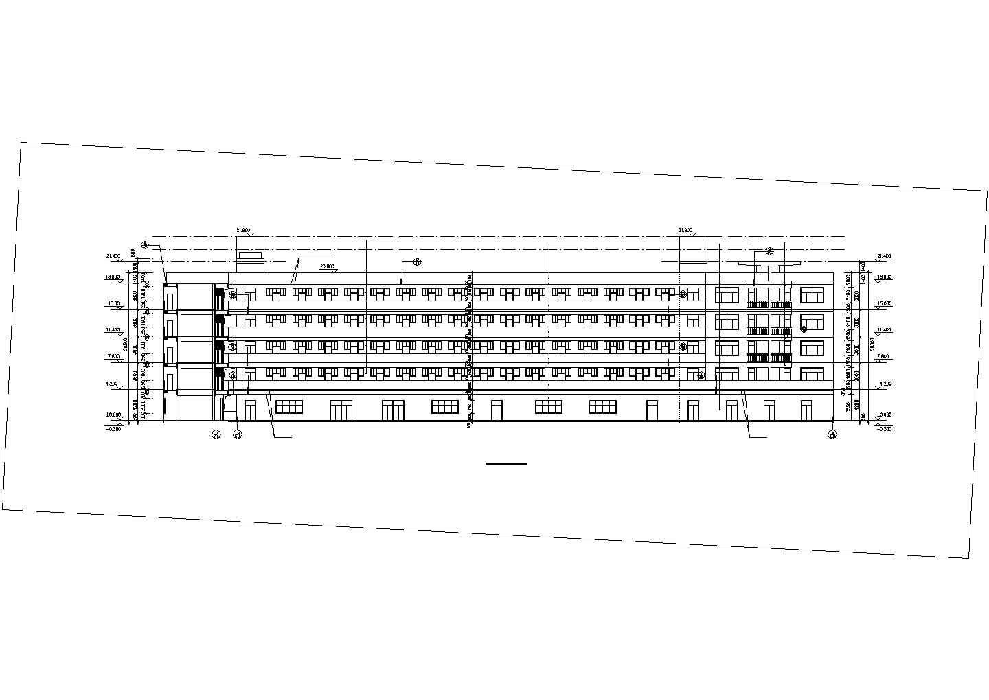 武汉市xx大学7600平米五层框架结构宿舍楼建筑设计CAD图纸