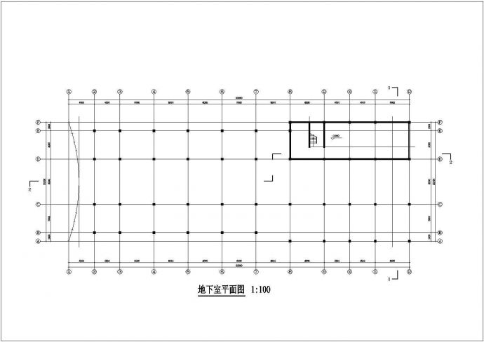 某食品厂职工餐厅建筑设计CAD图纸_图1
