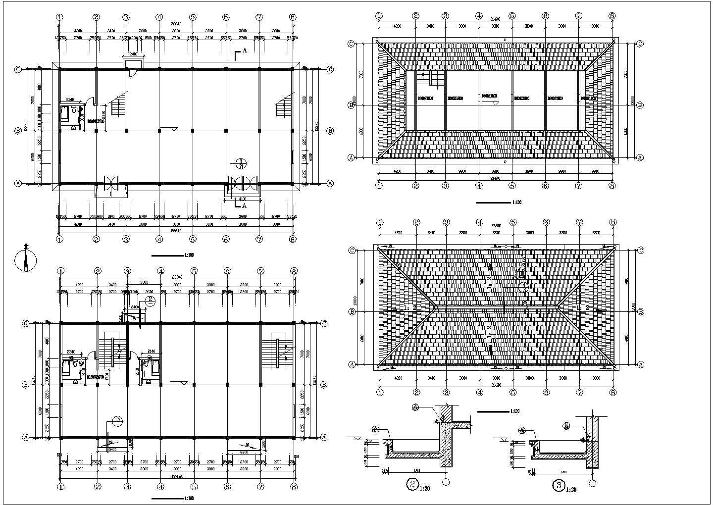某小型厂房建筑施工CAD图纸