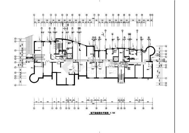 某地南洋新都1号住宅楼给排水设计施工CAD图-图一
