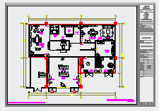 美迪克家具展厅混搭风格装修设计CAD施工图_图1