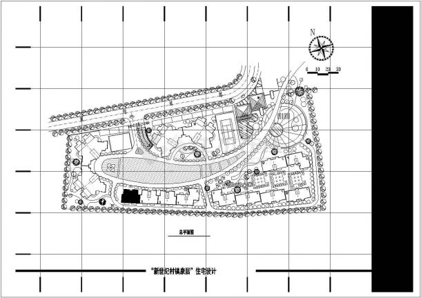 苏州市新丽家园小区总平面规划设计CAD图纸（占地2.8万平米）-图一