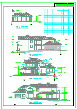 [生态园]别墅建筑设计整套施工cad图纸-图一