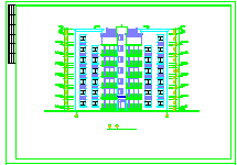 七层复式1梯4户点式住宅楼建筑设计图纸-图二