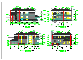 某地2层带天台独立豪华别墅详细建筑cad设计图_图1