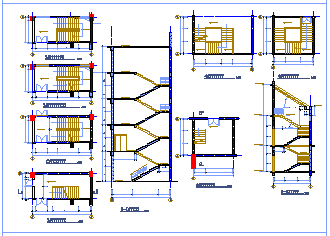 某地6层办公楼建筑cad设计施工图(外立剖面)_图1