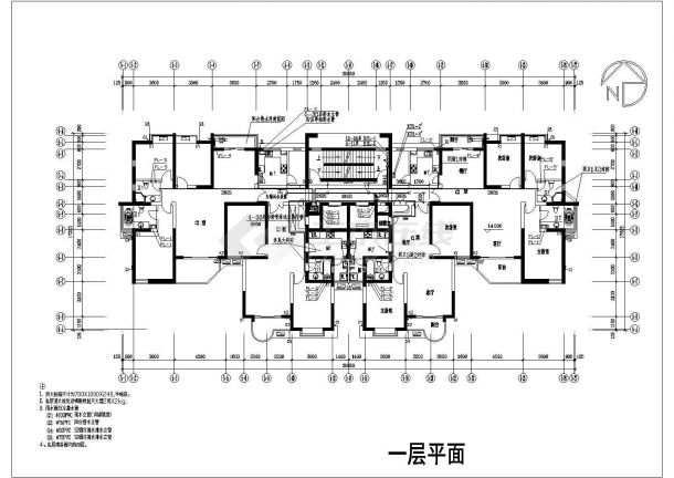 30层住宅楼全套给排水设计施工图-图二