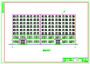 某地8层框架结构宾馆cad设计施工图纸_图1