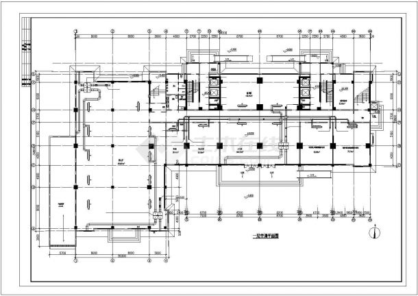 河南某二十六层办公楼空调通风设计平面CAD图纸-图一