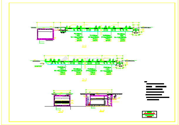 某水源地污染治理工程人工湿地cad设计施工图-图二