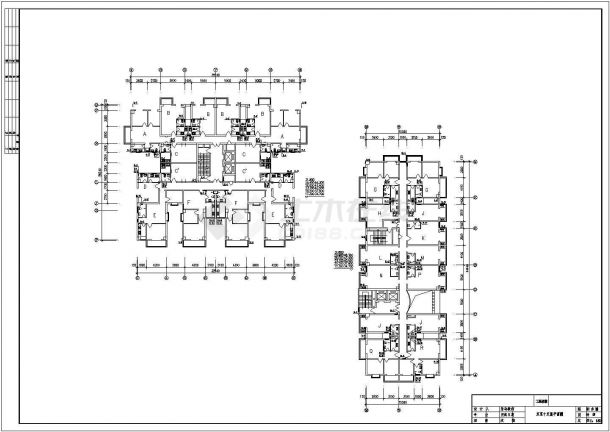 23层偏L型大厦单身公寓楼给排水施工CAD图-图二