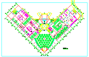 某地V字体滑雪俱乐建筑CAD设计方案图纸-图二