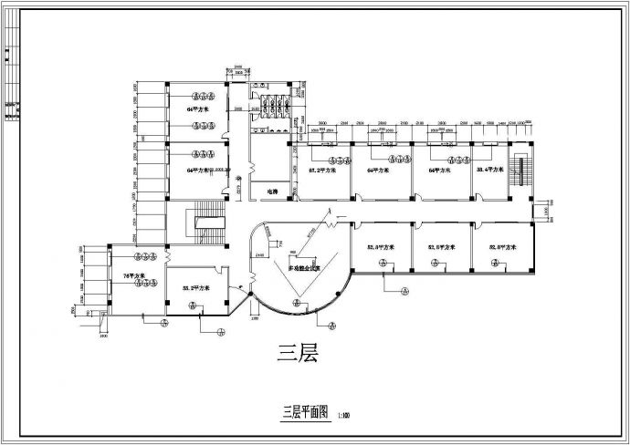 [广东]小型办公楼空调新风系统设计施工图（含建筑设计）_图1