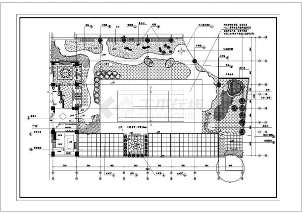 某办公楼屋顶花园环境工程套图CAD设计-图一
