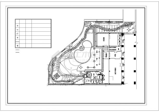 某办公楼屋顶花园环境工程套图CAD设计-图二