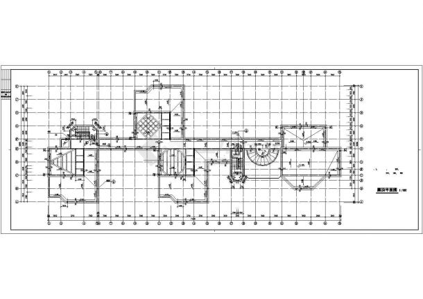 无锡市某小区3500平米3层框架结构艺术幼儿园建筑设计CAD图纸-图二