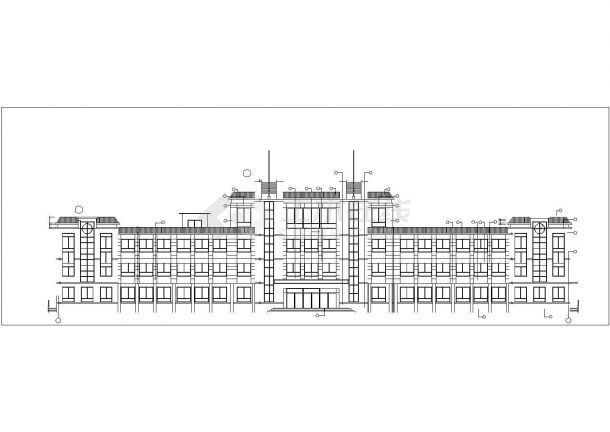 济南市某中学5100平米4层框架结构教学楼建筑设计CAD图纸-图一