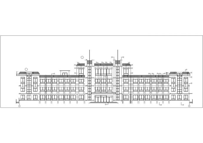 济南市某中学5100平米4层框架结构教学楼建筑设计CAD图纸_图1