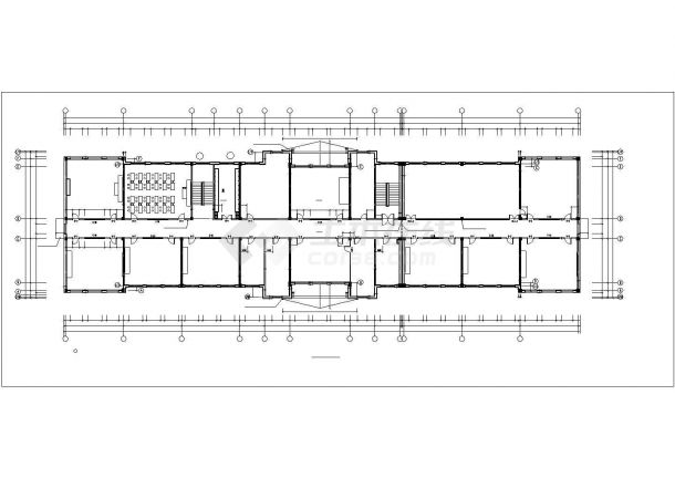济南市某中学5100平米4层框架结构教学楼建筑设计CAD图纸-图二