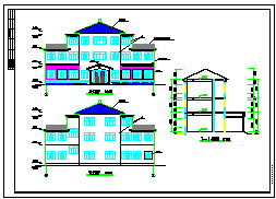某小区老年活动中心建筑cad设计图纸_图1