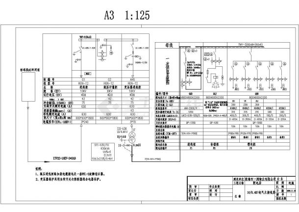 设备控制器_10/0.4KV电气主接线图-图一