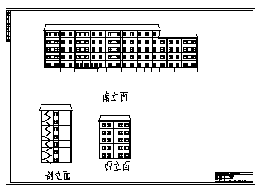办公楼设计_某六层办公楼建筑设计cad图(含计算书，建筑、结构图）-图二