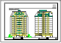 某生态小区绿色家园住宅楼cad建筑施工图
