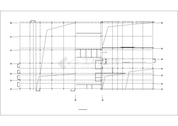 某地两层钢结构大众汽车4S店结构施工CAD图（含建筑图）-图一