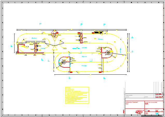 某污水处理厂氧化沟工艺cad设计施工图_图1