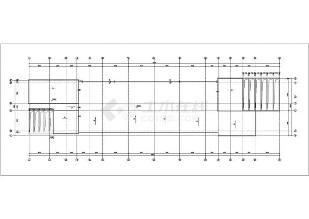 长春市某中学4600平米4层框架结构教学楼平立剖面设计CAD图纸-图一