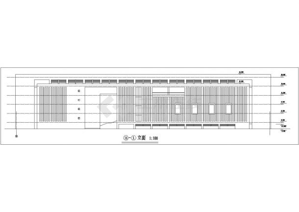 济宁市某高校1.1万平米五层框架结构教学楼平立剖面设计CAD图纸-图二