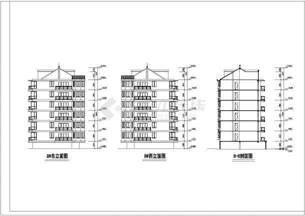 某地大型多层住宅楼建筑设计图纸-图二