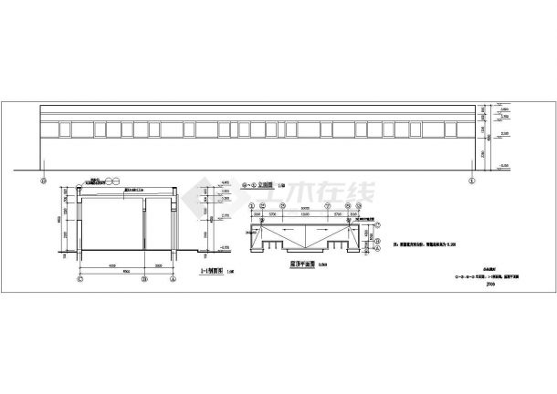 达州市某中学190平米单层钻混结构公共场所建筑设计CAD图纸-图二