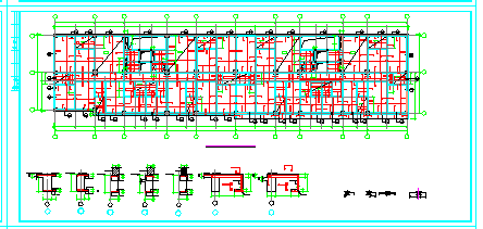 北京某商务大厦结构设计cad工程图纸-图一