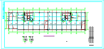 北京某商务大厦结构设计cad工程图纸-图二