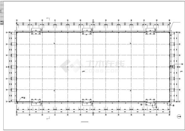 银川市某工厂4400平米单层钢结构体育用品制造厂房建筑设计CAD图纸-图一