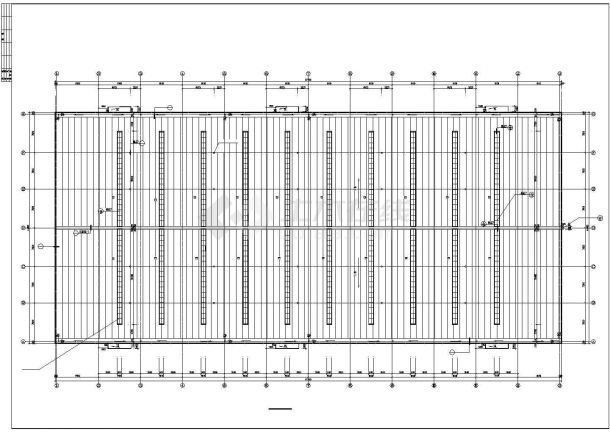 银川市某工厂4400平米单层钢结构体育用品制造厂房建筑设计CAD图纸-图二