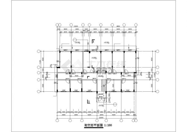 某七层框架住宅毕业设计完整CAD资料（计算书、结构图纸）-图一