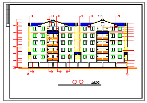 某地大学生宿舍公寓建筑cad设计施工图