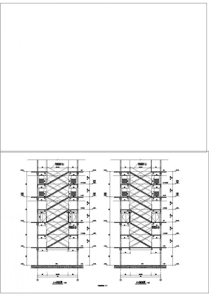 某大型活动商场楼梯电梯CAD设计施工大样图纸_图1
