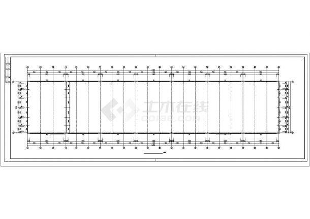 苏州市某工业区单层4600平门式钢架结构机加工车间建筑设计CAD图纸-图一