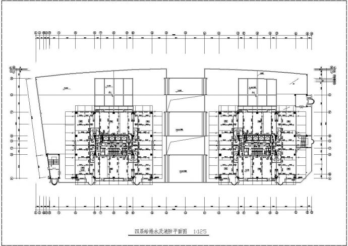 河南某二十四层高层办公楼给排水设计CAD图纸_图1
