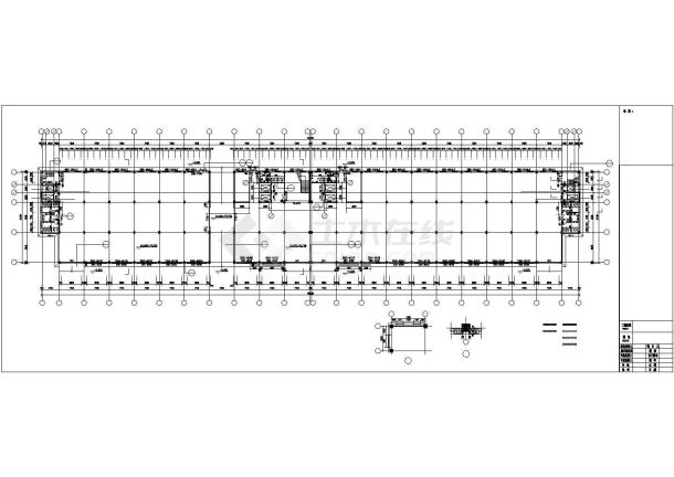 深圳市某电子代工厂5层工业园厂房建筑设计CAD图纸（161x27米）-图二