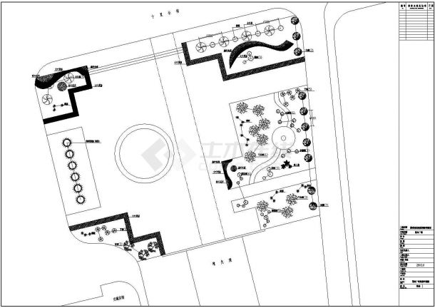 某网红生肖广场CAD景观绿化设计平面图-图一