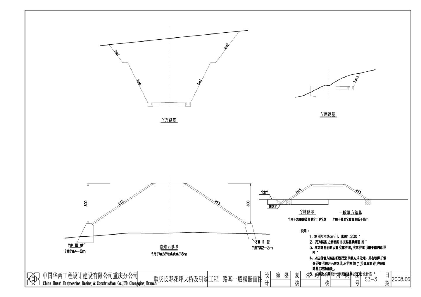 S3-3 路基一般横断面图